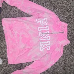 like new PINK quarter zip sweatshirt